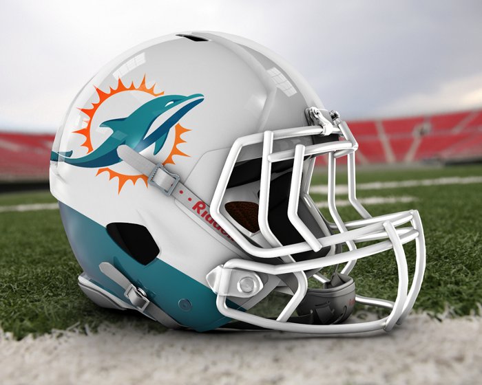 Miami Dolphins Football Helmet