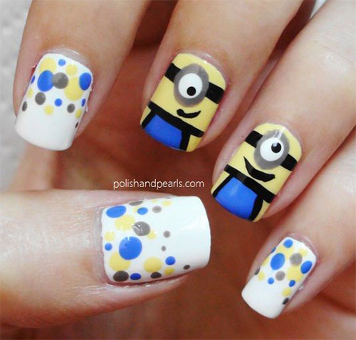 Minions Nail Art Designs Ideas