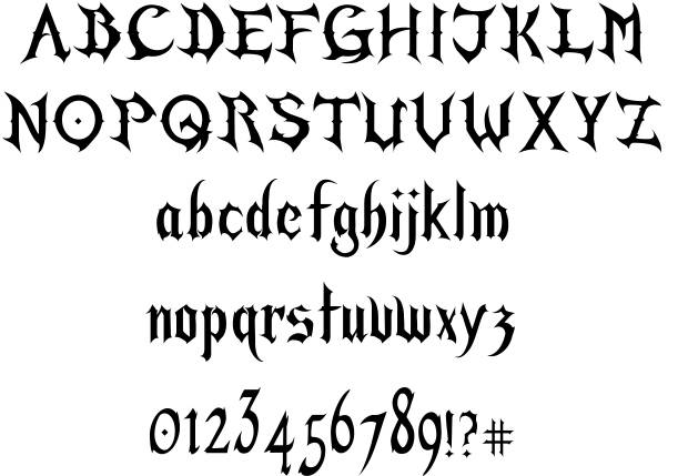 12 Gothic Fonts Samples Images