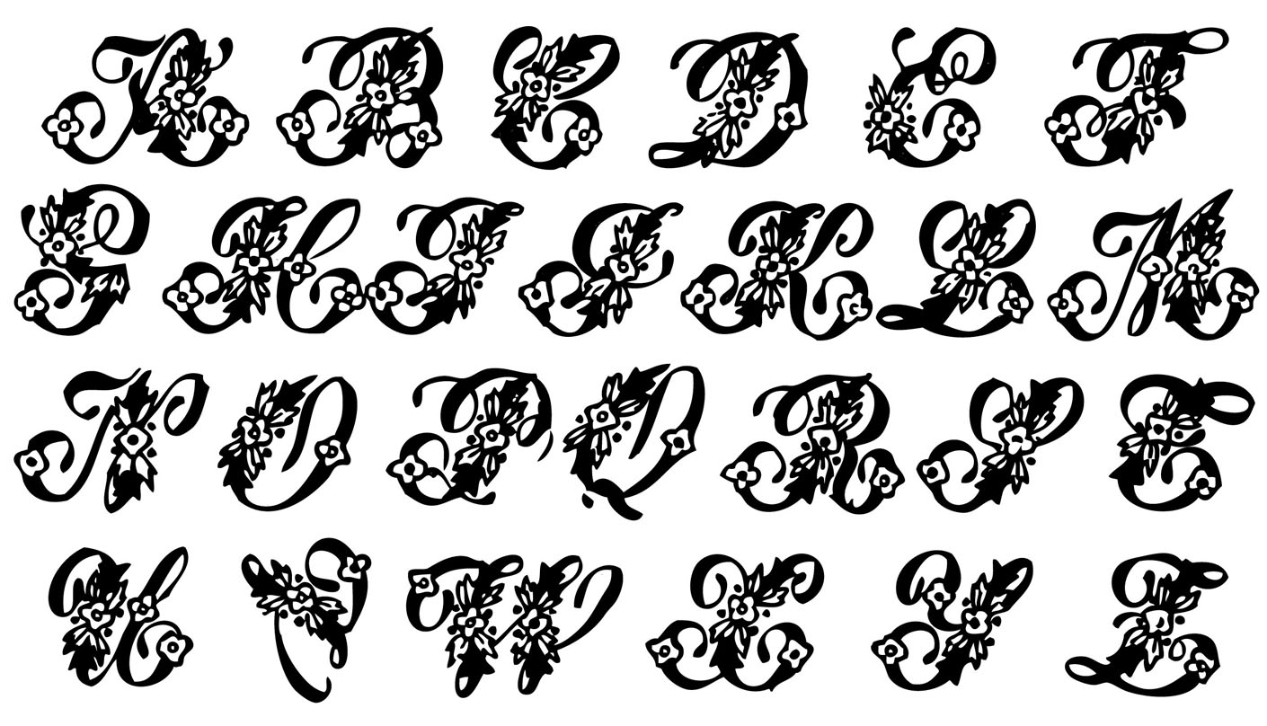 Monogram Alphabet Letters Clip Art