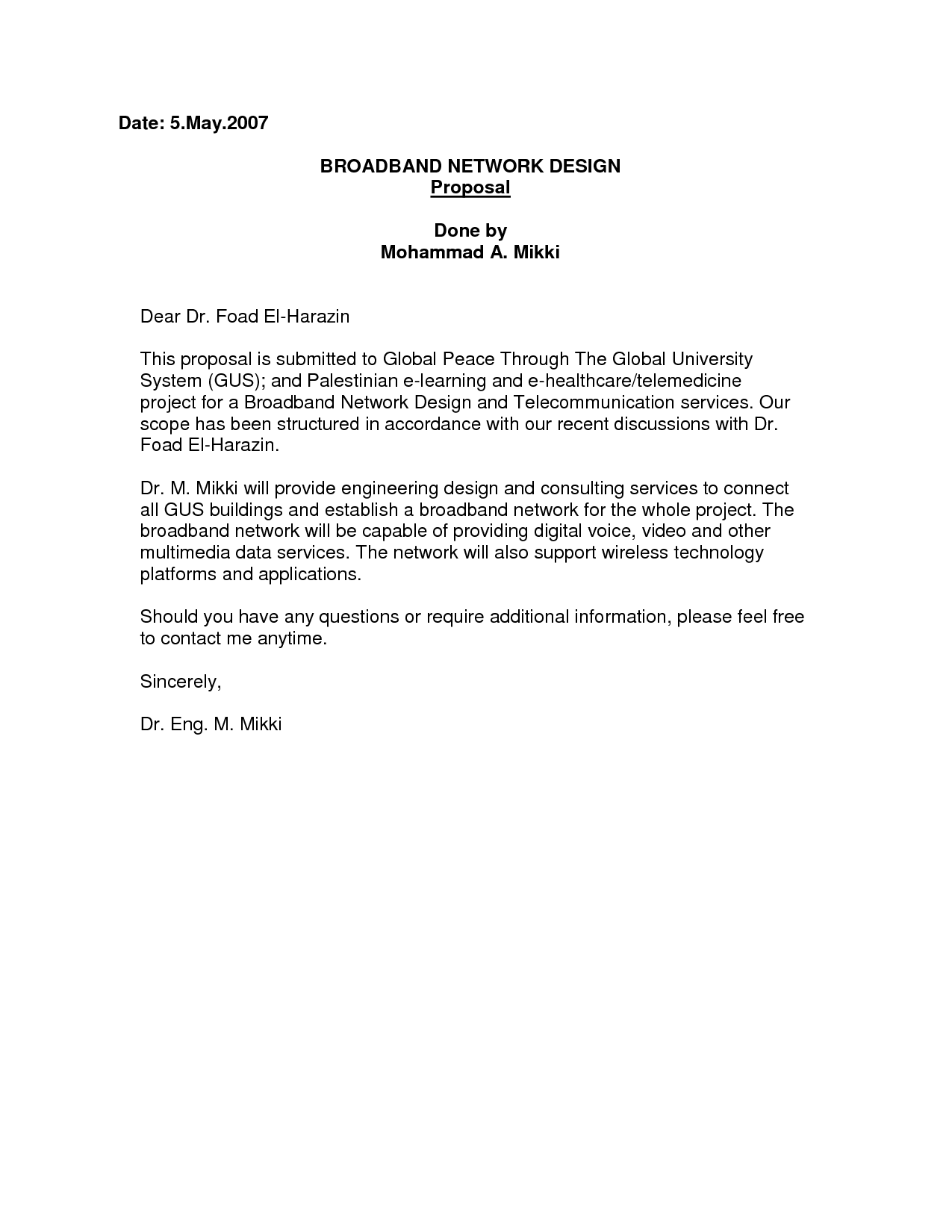 Network Design Proposal Template Network Design Proposal Template