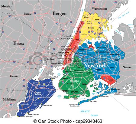 New York City Map Clip Art