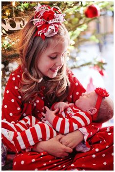 Newborn Baby Girl Christmas Photography