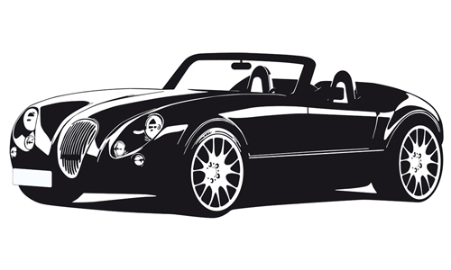 Old Car Silhouettes Vector Free