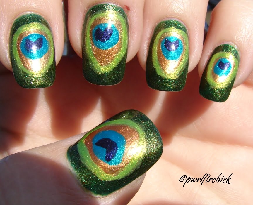 Peacock Nail Design