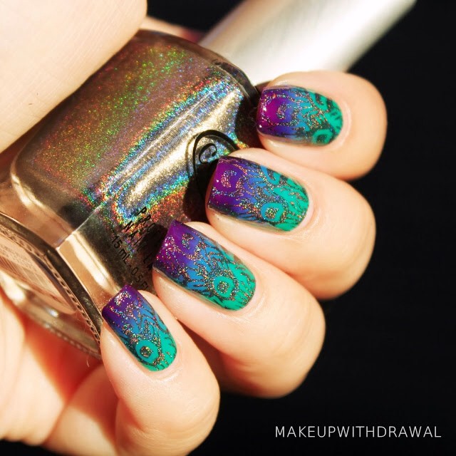 Peacock Nail Design