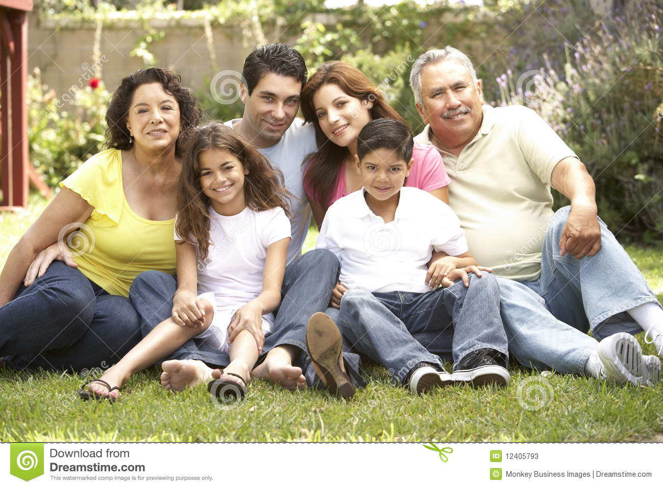 Portrait of Extended Family in Park