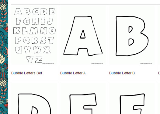 Printable Bubble Letters Alphabet