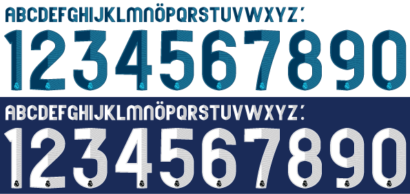 Real Madrid Jersey Font