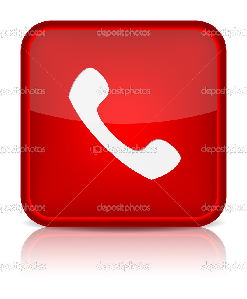 Red Phone Button Icon Red Phone Button Icon