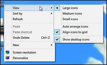 Resize My Desktop Icons Windows 1.0