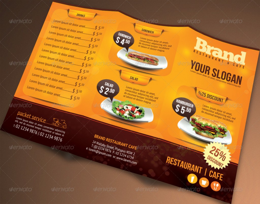 Restaurant Menu Template PSD Restaurant Menu Template PSD
