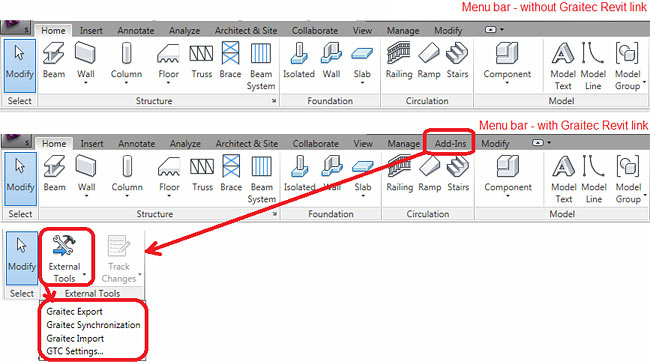 Revit Application Menu Option