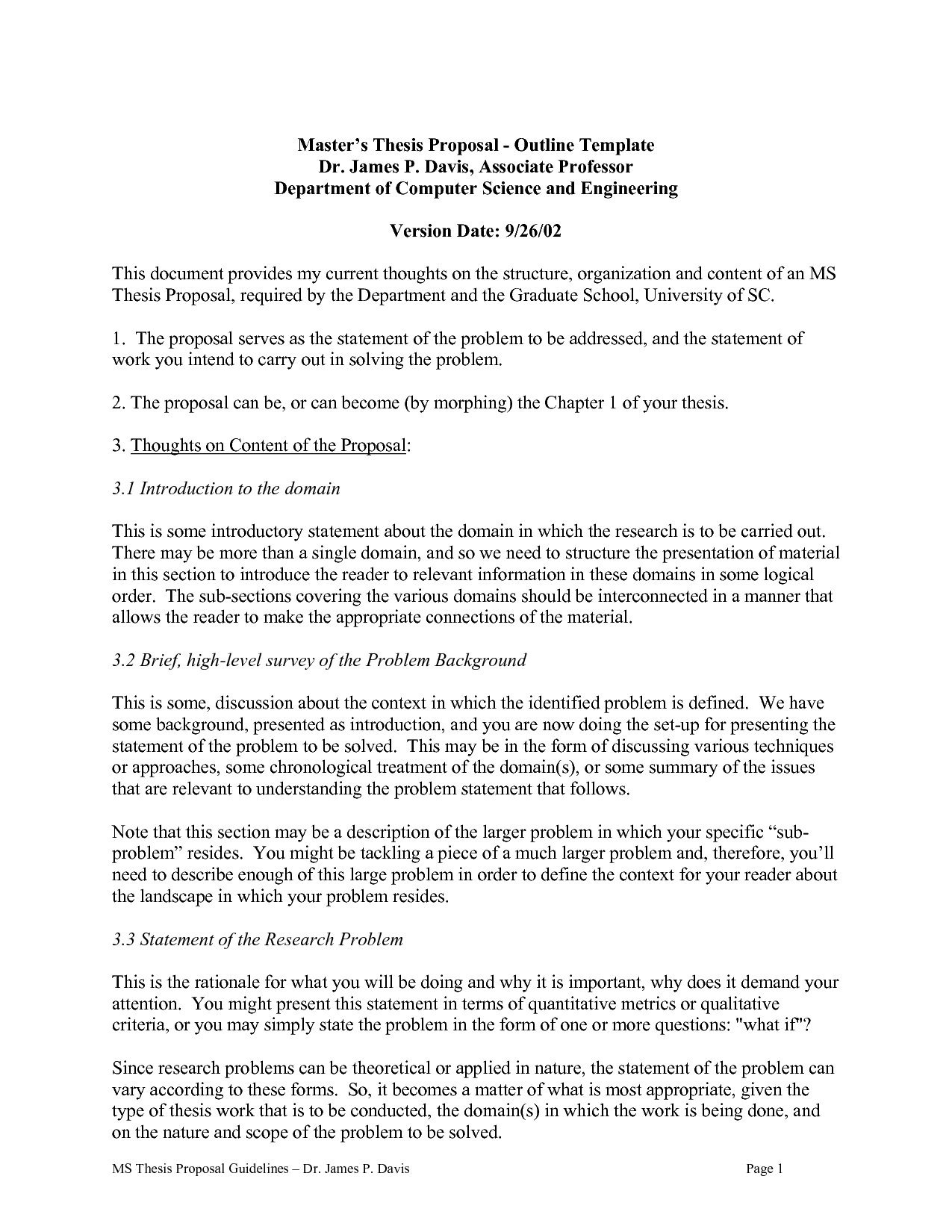Sample Thesis Proposal Format Sample Thesis Proposal Format