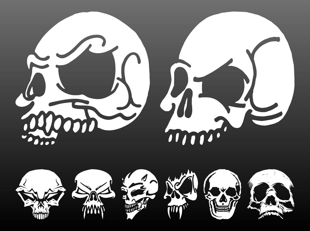 Skull Middle Finger Vector Art