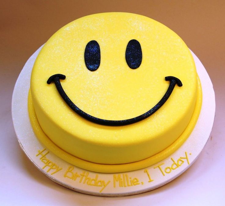 Smiley-Face Birthday Cake