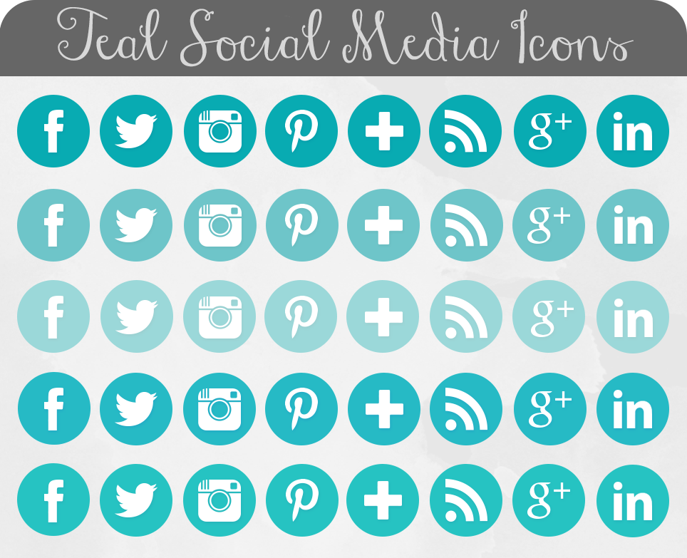 Social Media Icons Pink