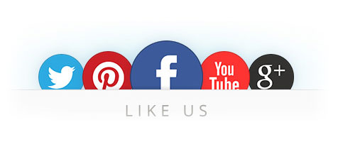 Social Media Icons Pinterest Facebook Twitter