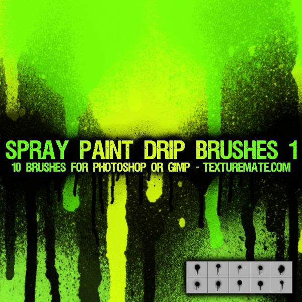 Spray-Paint Drip Photoshop Brushes