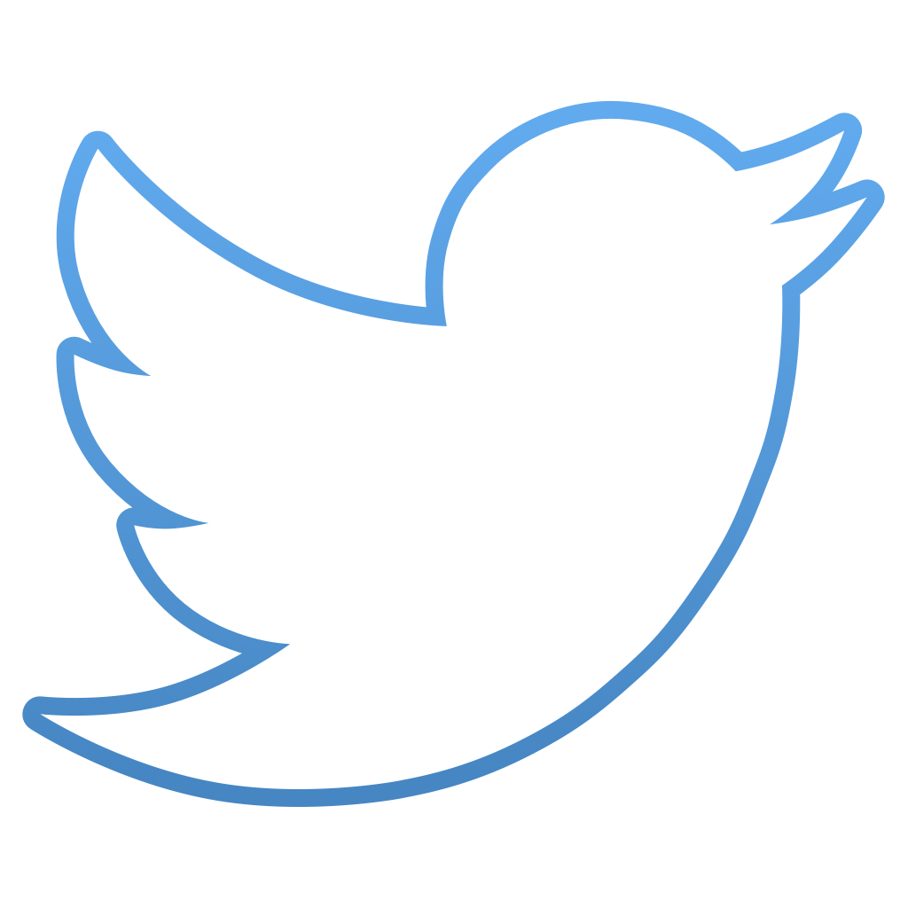 Twitter Bird Logo Outline