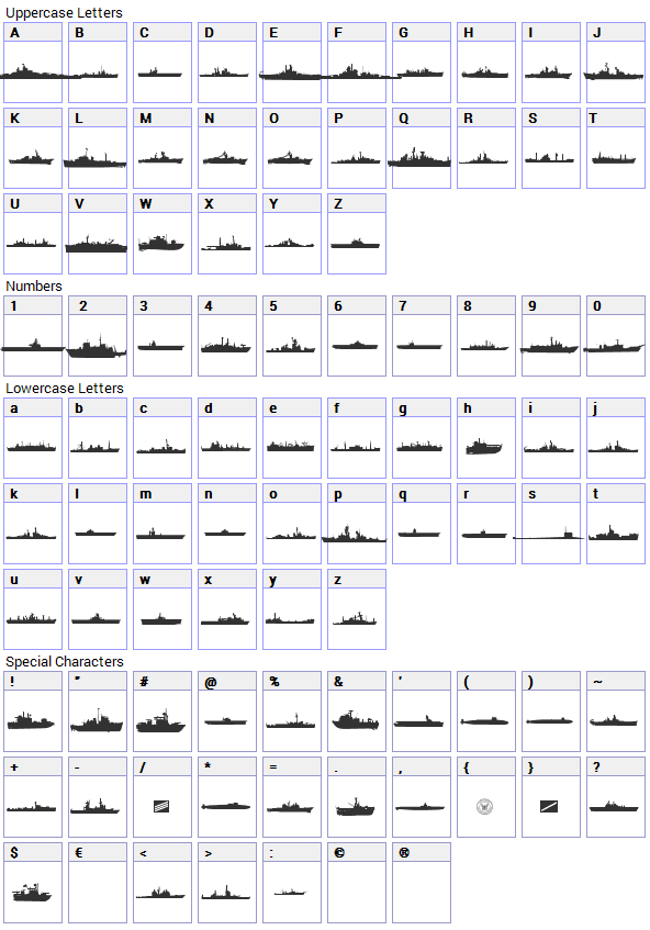 Us Navy Ship Fonts