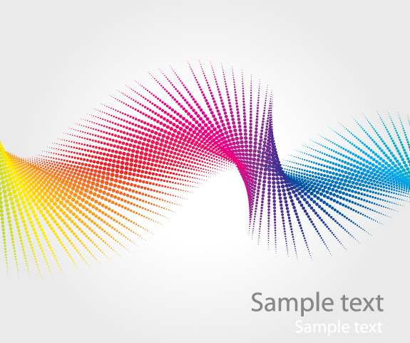 Vector Abstract Swirl Rainbow