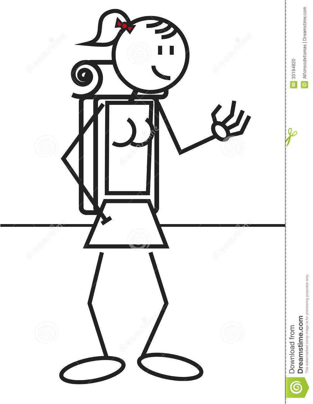 13 Vector Stick Figures Girl Images
