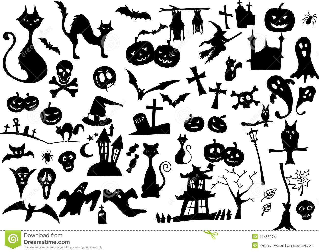 Vector Halloween Silhouettes Vector Halloween Silhouettes