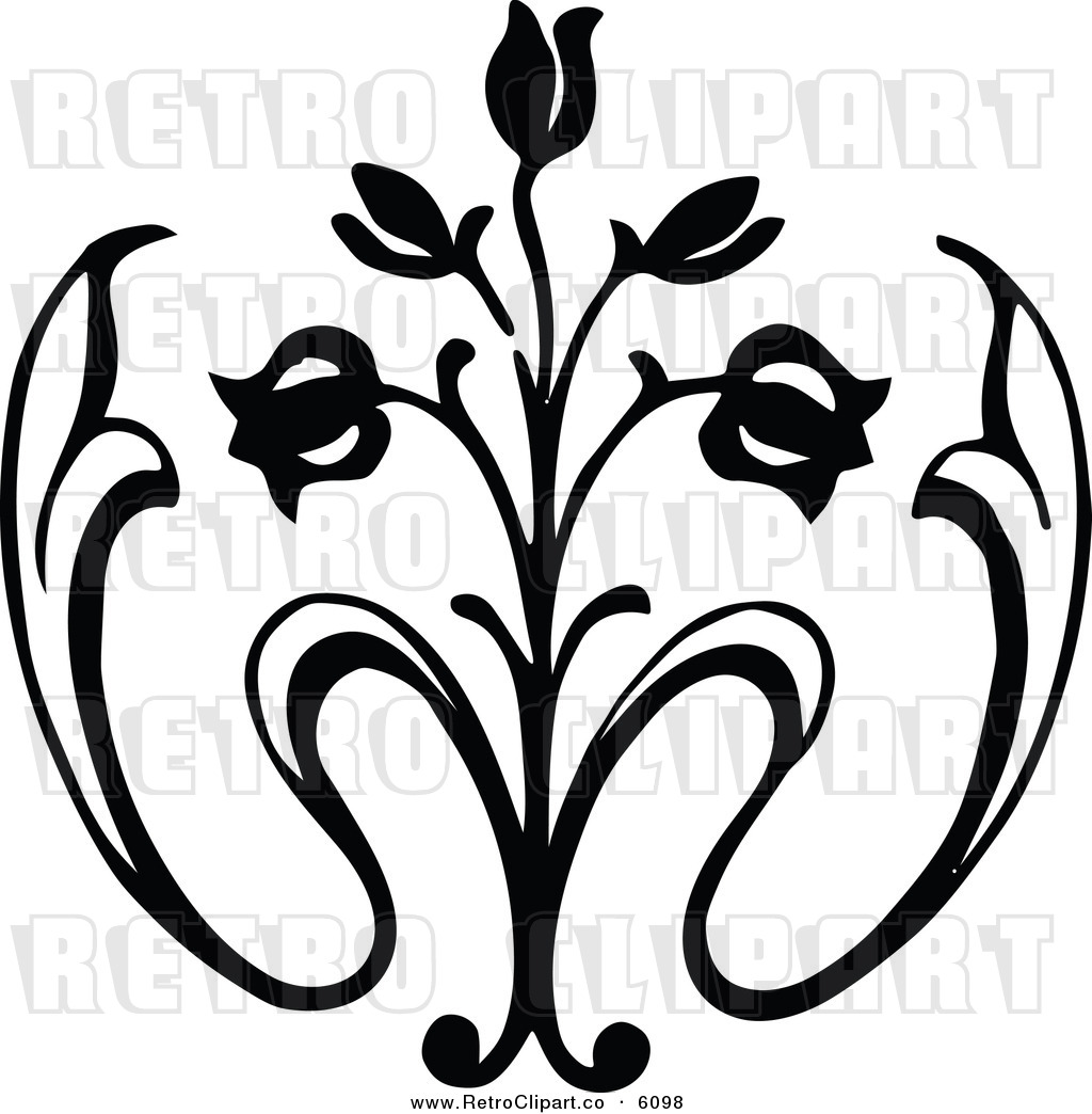 Vintage Black and White Rose Designs