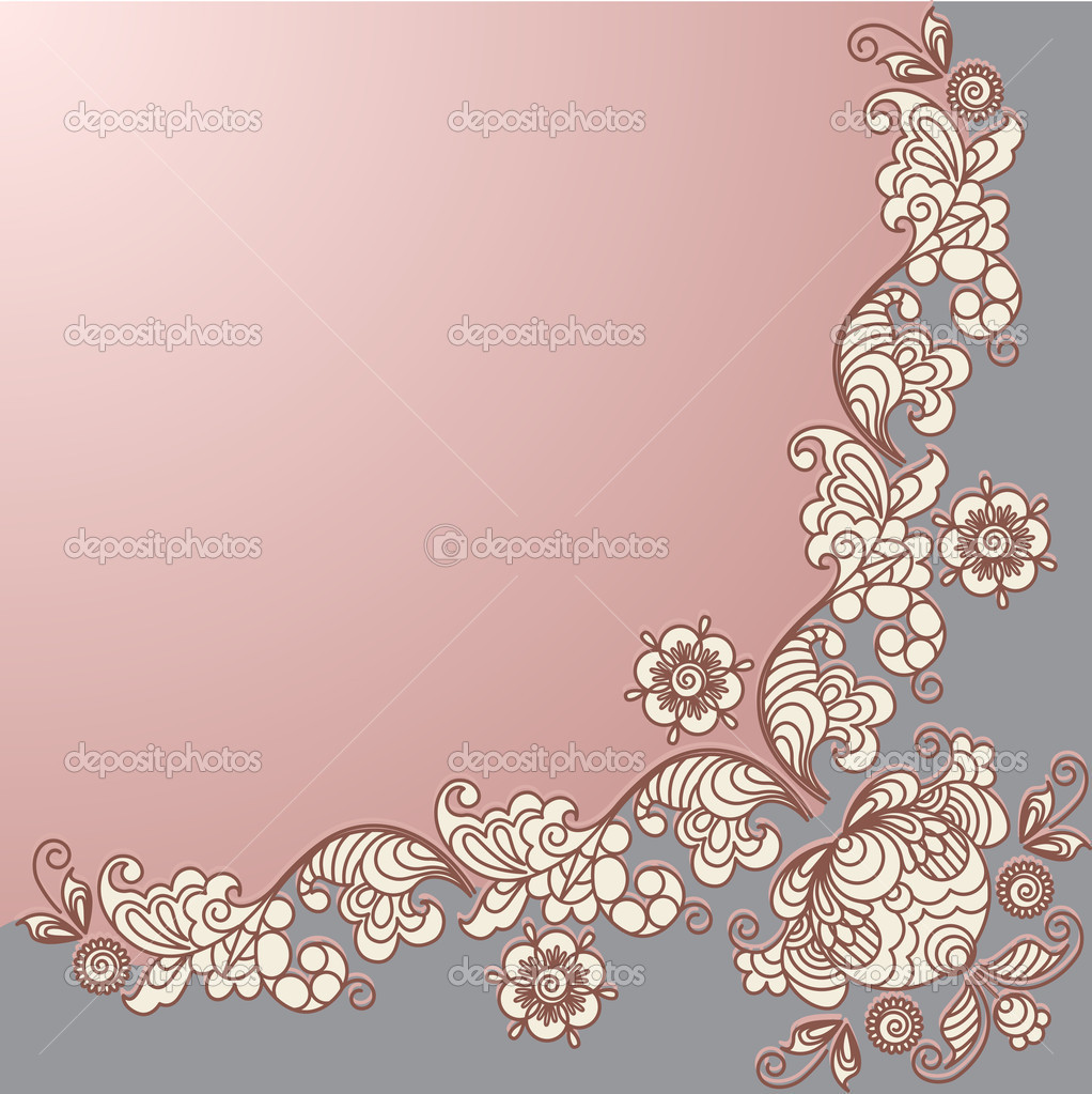 Vintage Floral Frame Design