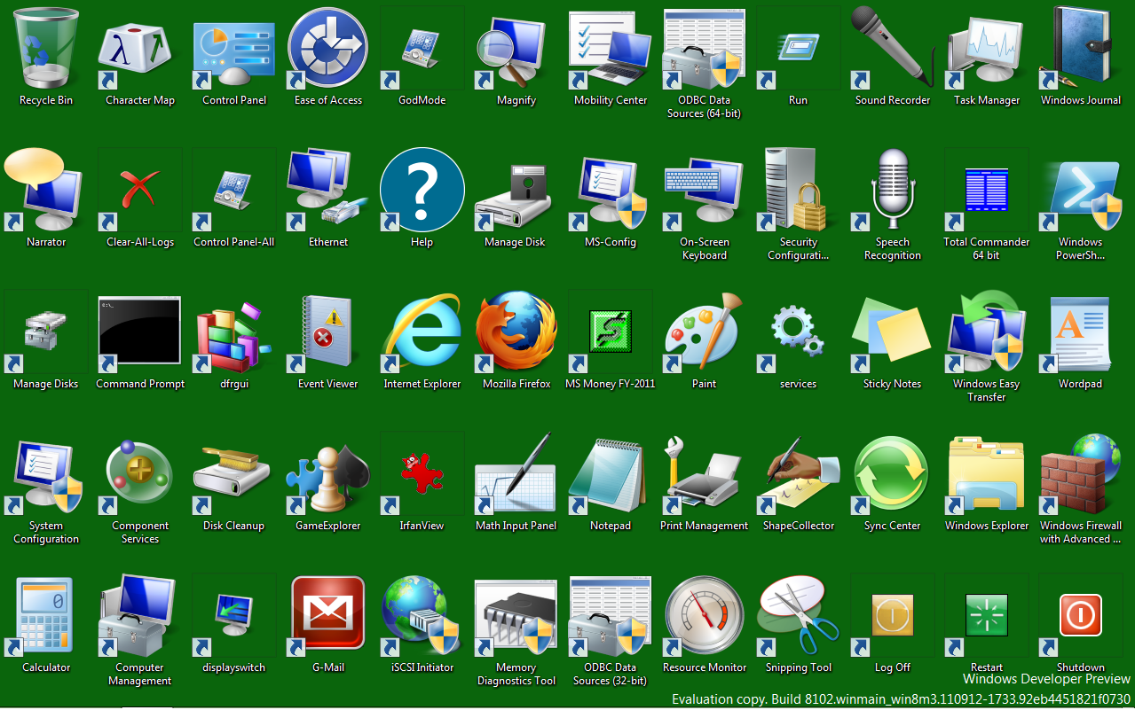 Windows 8 Desktop Icons