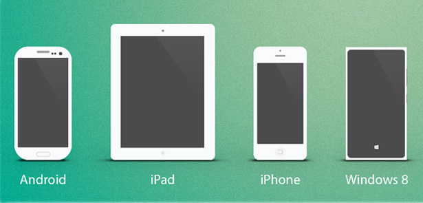 Windows Phone 8 PSD Template