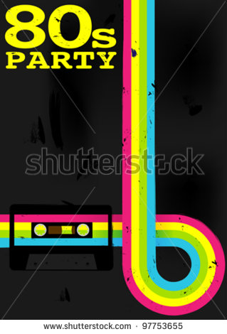 80S-Party-Flyer-Template