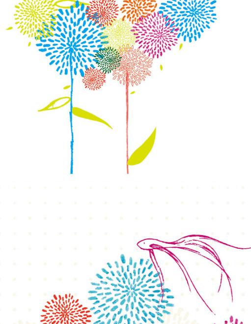 Abstract Colorful Vector Floral Design