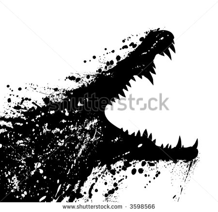 Alligator Silhouette Clip Art
