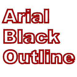 Arial Black Font Outline