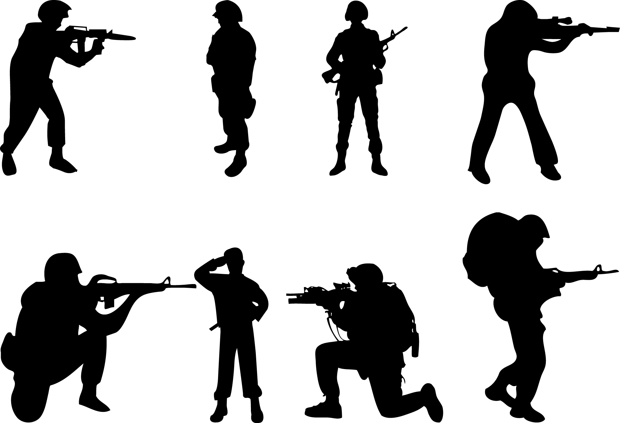 Army Soldier Silhouette Clip Art