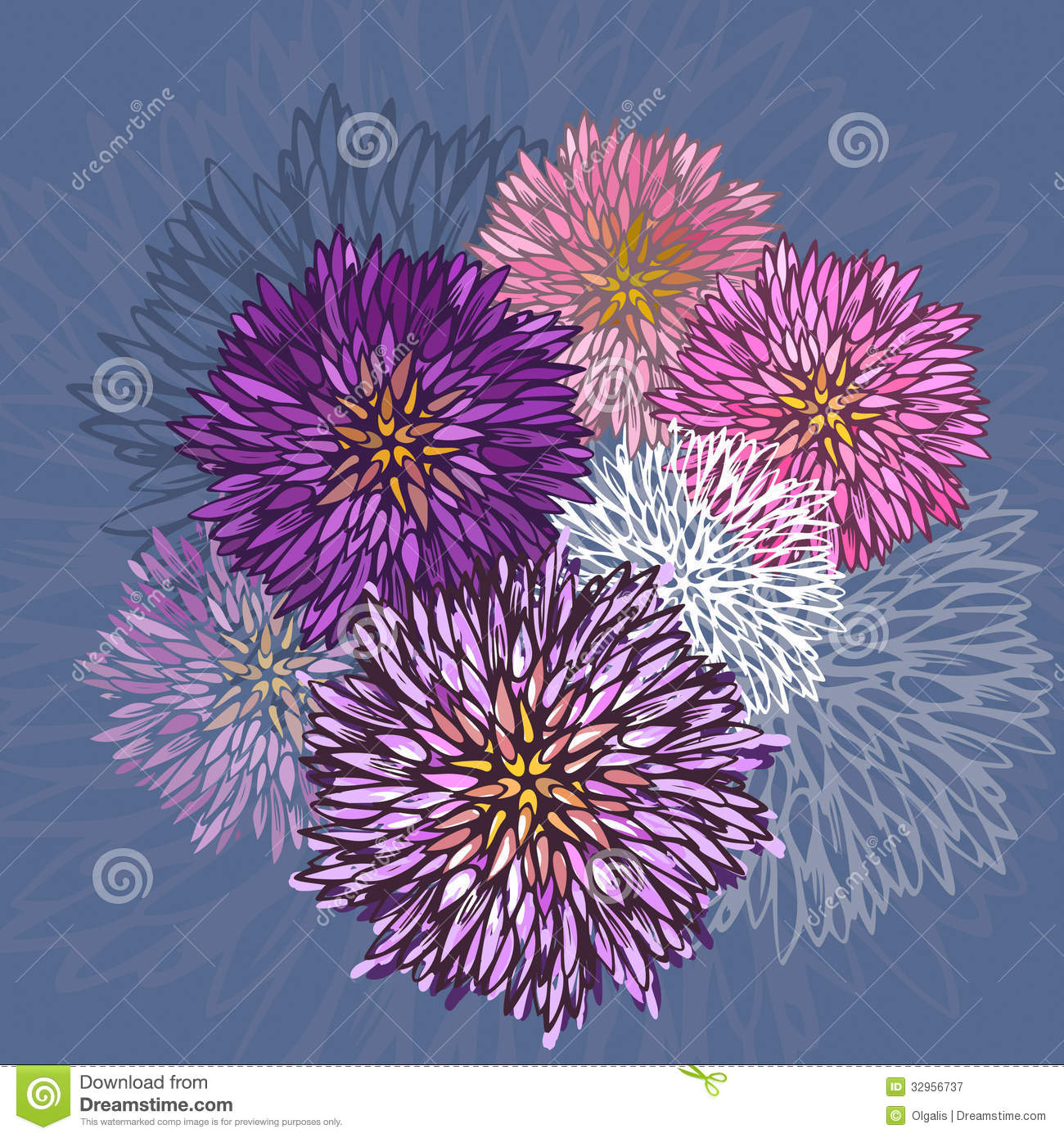 Aster Flower Pattern