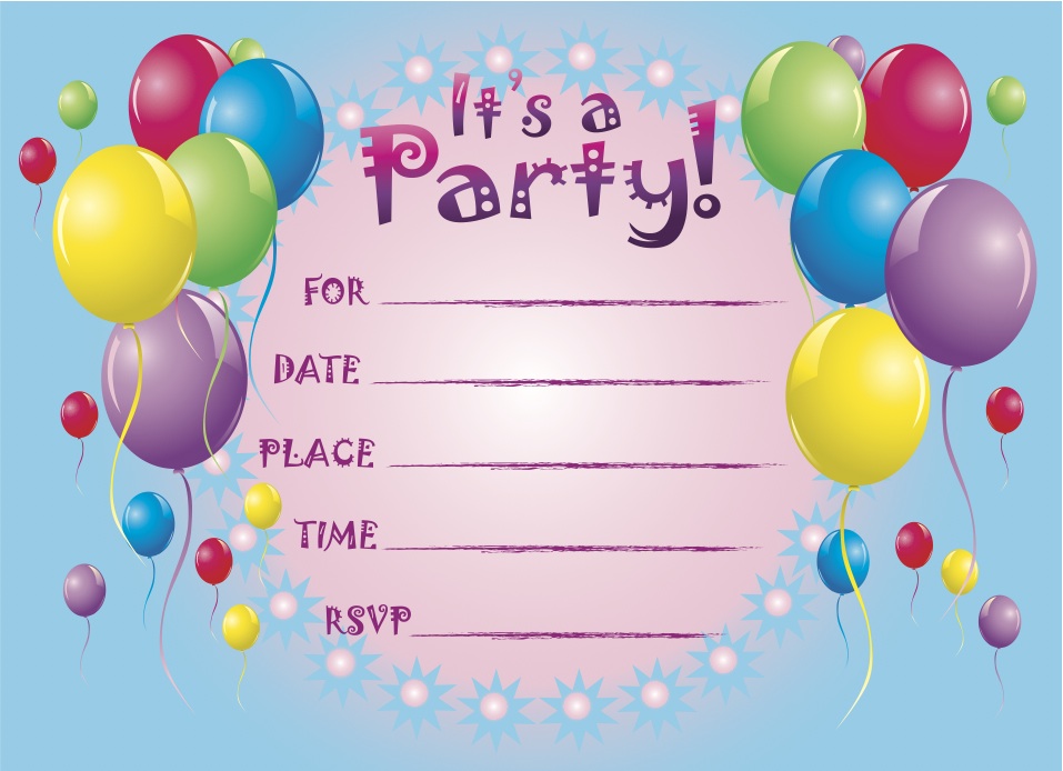 Birthday Party Invitations Printable