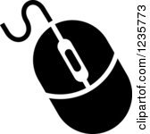 Black and White Computer Mouse Icon