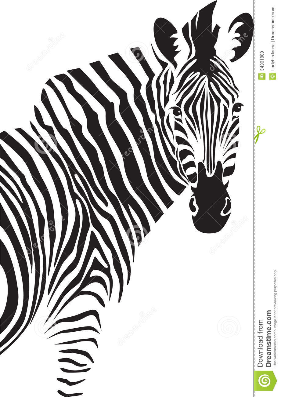 Black and White Zebra Clip Art