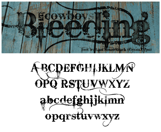 Bleeding Cowboys Font