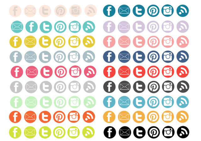 13 Social Media Icons For Blogger Images