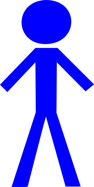 Blue Stick Figure Clip Art
