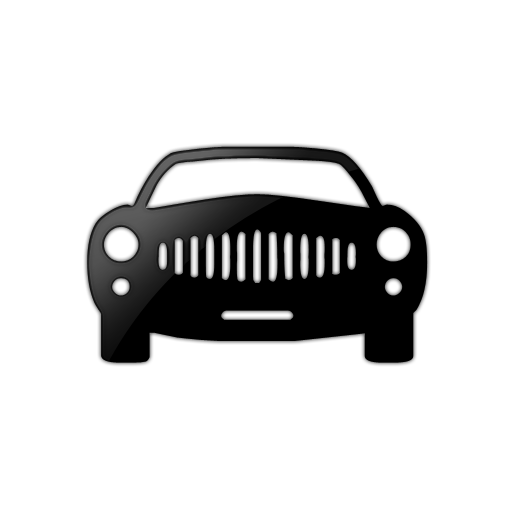 Car Icon Black and White