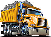 18 Semi Dump Truck Vector Images