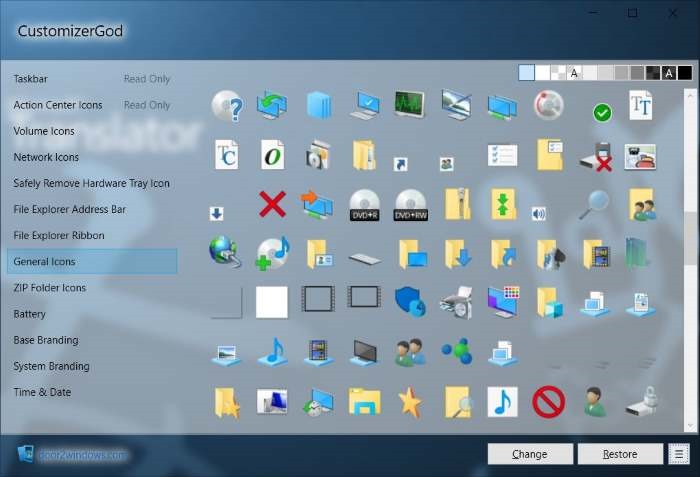 Change Program Icons Windows 1.0