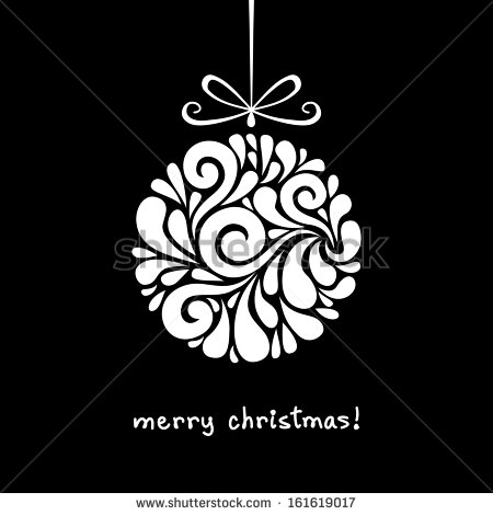 Christmas Black and White Swirl