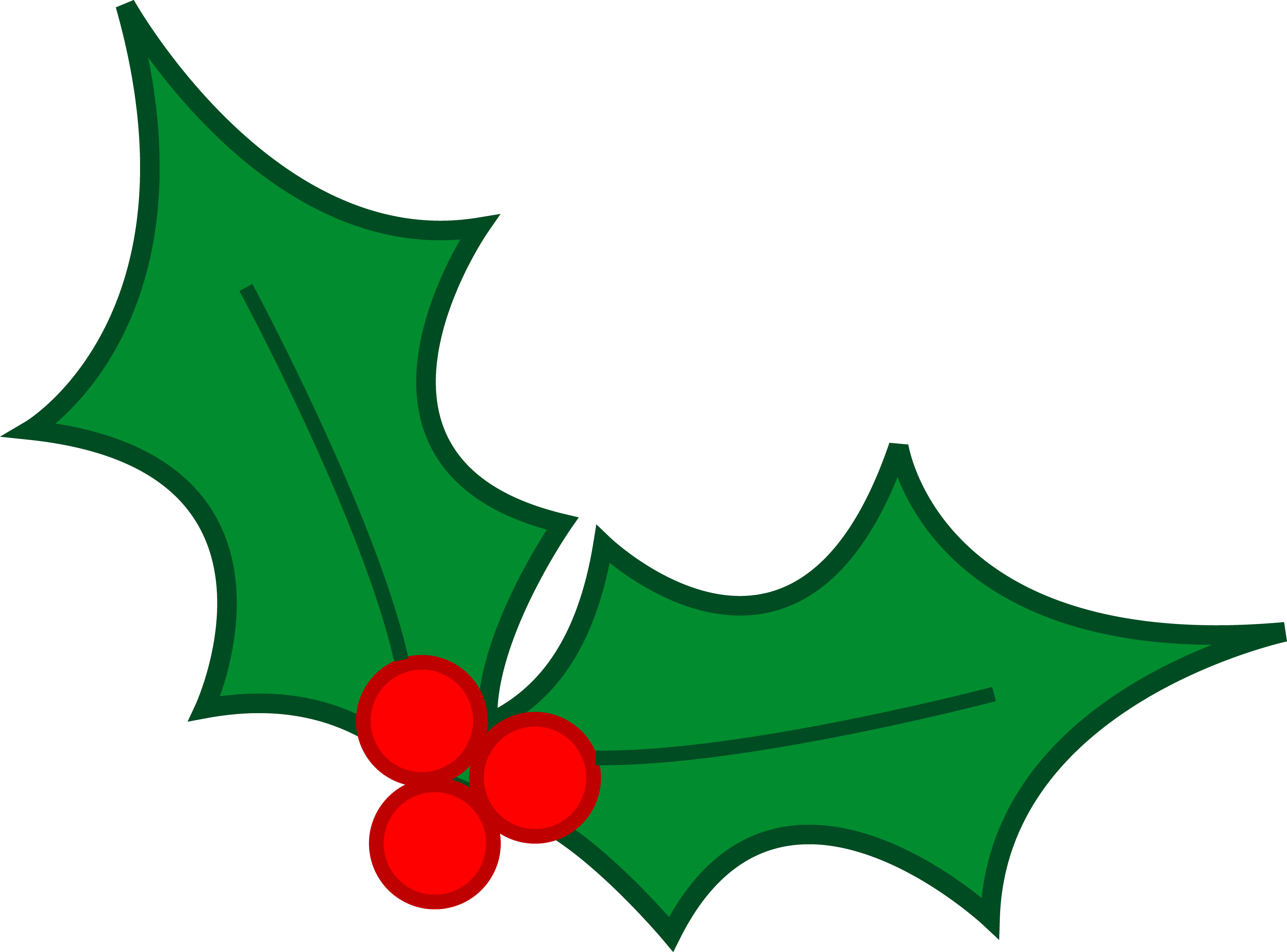 Christmas Holly Leaves Clip Art