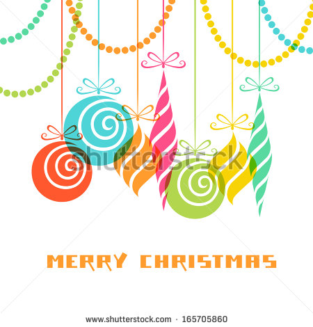 Christmas Vector Swirl Ornaments